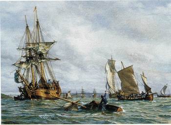 Seascape, boats, ships and warships. 117